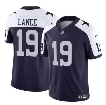 Trey Lance Dallas Cowboys navy-white FUSE jersey