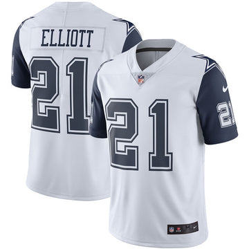 Ezekiel Elliott Dallas Cowboys white Color Rush jersey