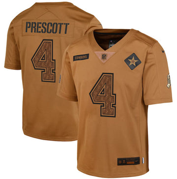 Dak Prescott Dallas Cowboys brown Salute To Service jersey
