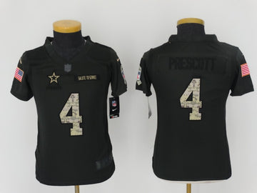Dak Prescott Dallas Cowboys black Salute To Service jersey
