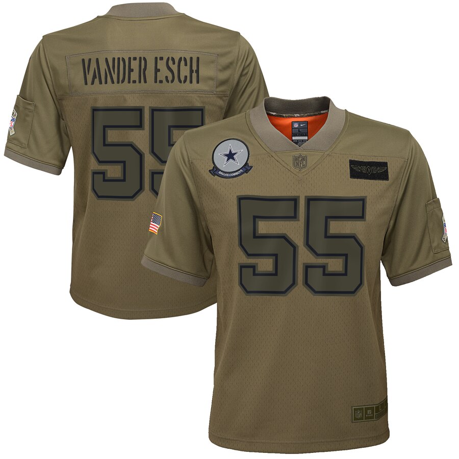 Leighton Vander Esch Dallas Cowboys camo Salute To Service jersey