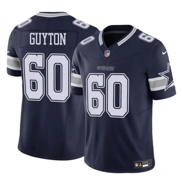 Tyler Guyton Dallas Cowboys navy FUSE jersey
