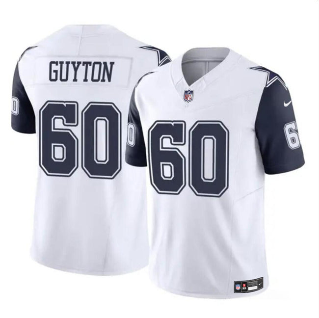 Tyler Guyton Dallas Cowboys white Color Rush jersey
