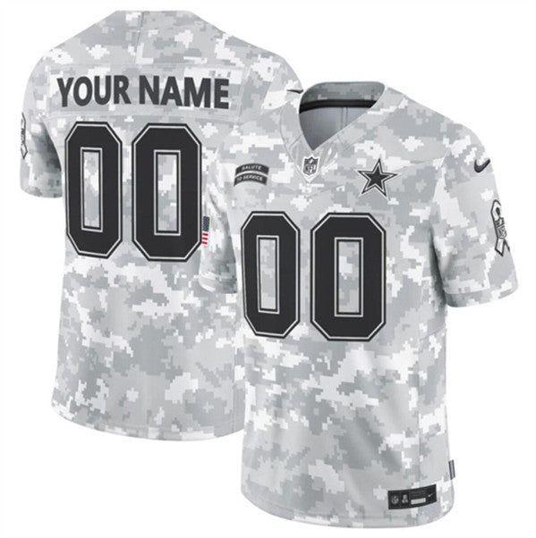 Custom Dallas Cowboys camo Salute To Service jersey