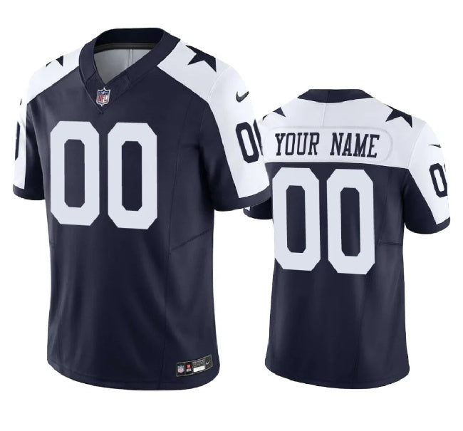 Custom Dallas Cowboys white-navy FUSE jersey