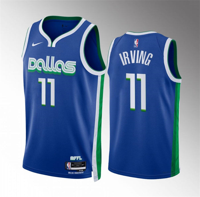 Kyrie Irving Dallas Mavericks blue City Edition jersey