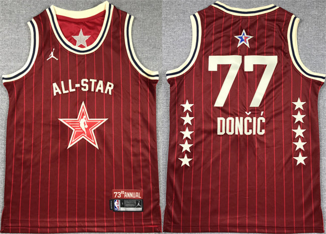 Luka Doncic Dallas Mavericks red All-Star jersey