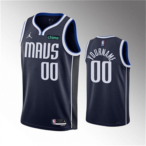 Custom Dallas Mavericks navy jersey