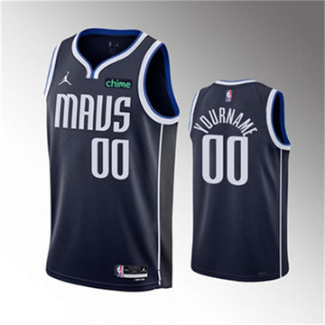 Custom Dallas Mavericks navy jersey