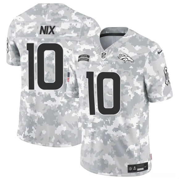 Bo Nix Denver Broncos camo Salute To Service jersey