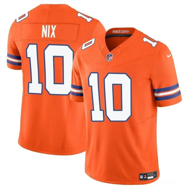 Bo Nix Denver Broncos orange FUSE jersey