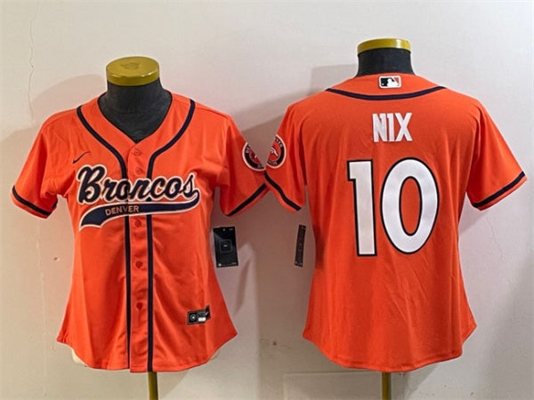 Bo Nix Denver Broncos orange jersey