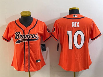 Bo Nix Denver Broncos orange jersey