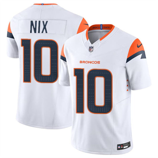Bo Nix Denver Broncos white FUSE jersey