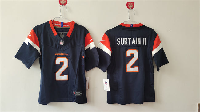 Pat Surtain II Denver Broncos navy FUSE jersey
