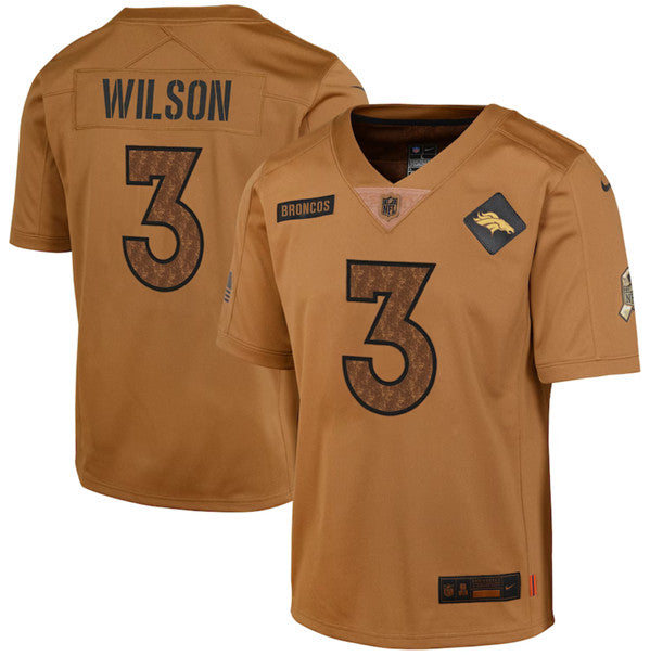 Russell Wilson Denver Broncos brown Salute To Service jersey