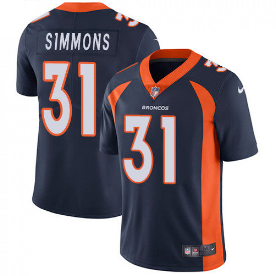 Justin Simmons Denver Broncos navy jersey