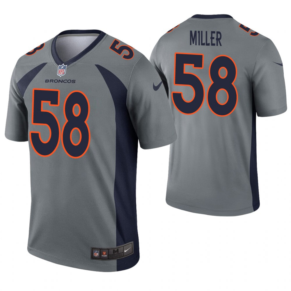 Von Miller Denver Broncos gray Inverted Legend jersey