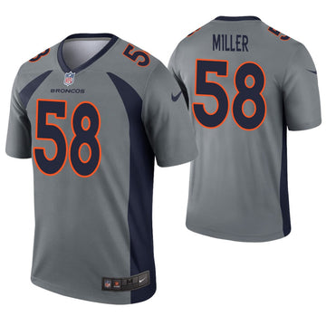 Von Miller Denver Broncos gray Inverted Legend jersey