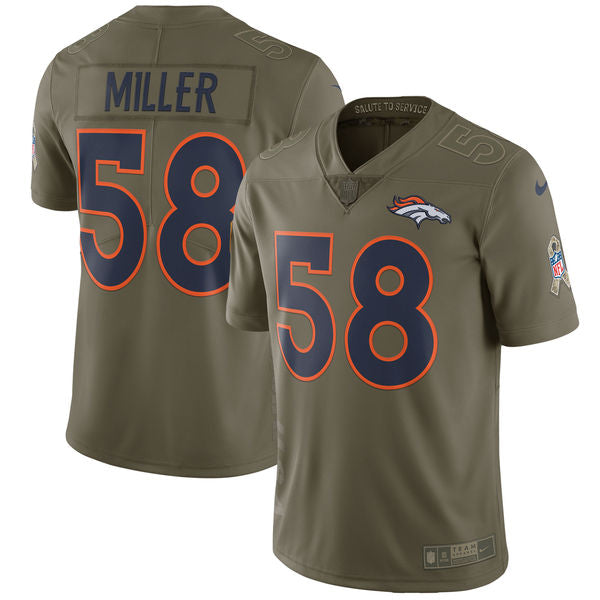 Von Miller Denver Broncos olive Salute To Service jersey