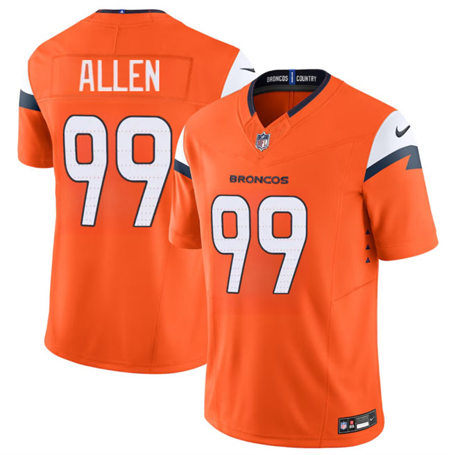 Zach Allen Denver Broncos orange FUSE jersey