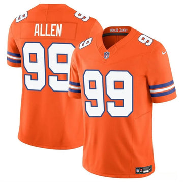 Zach Allen Denver Broncos orange FUSE jersey