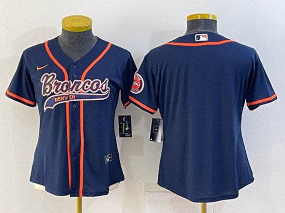 Custom Denver Broncos navy jersey