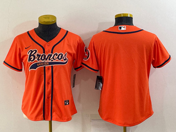 Custom Denver Broncos orange jersey