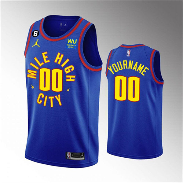 Custom Denver Nuggets blue jersey