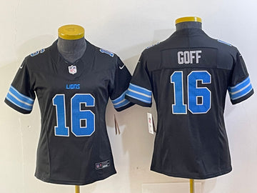 Jared Goff Detroit Lions black FUSE jersey