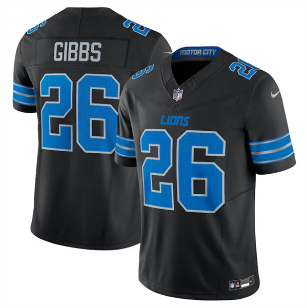 Jahmyr Gibbs Detroit Lions black FUSE jersey