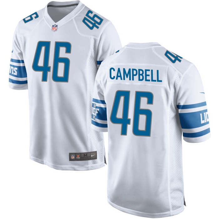 Jack Campbell Detroit Lions white Game jersey