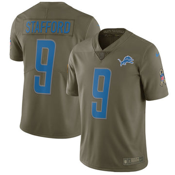 Matthew Stafford Detroit Lions olive Salute To Service jersey