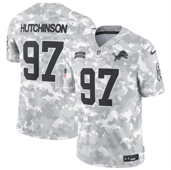Aidan Hutchinson Detroit Lions camo Salute To Service jersey