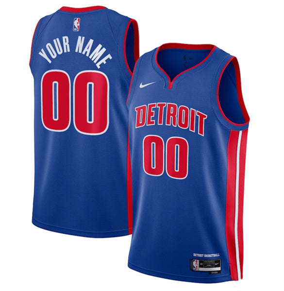 Custom Detroit Pistons blue jersey