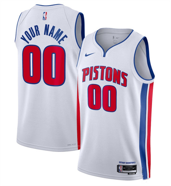 Custom Detroit Pistons white jersey