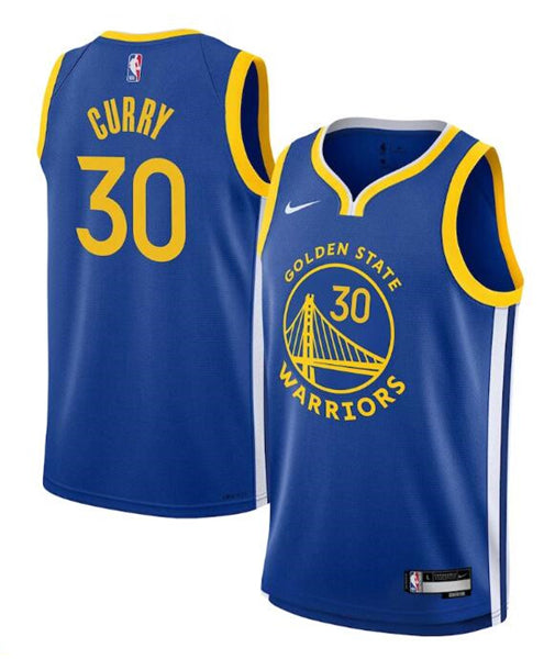 Stephen Curry Golden State Warriors royal jersey