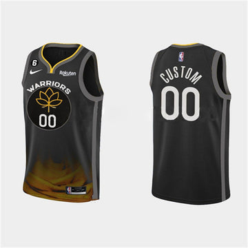 Custom Golden State Warriors black City Edition jersey