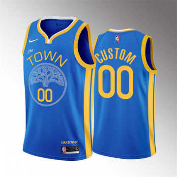 Custom Golden State Warriors blue jersey