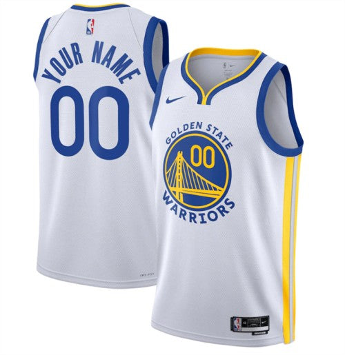 Custom Golden State Warriors white jersey