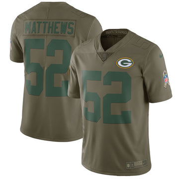 Clay Matthews Green Bay Packers green Salute To Service jersey