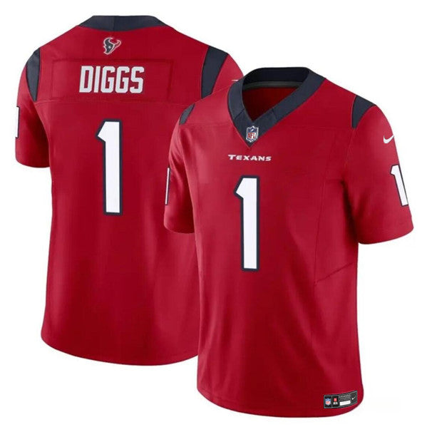 Stefon Diggs Houston Texans red FUSE jersey