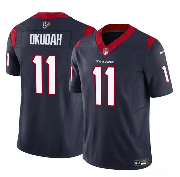 Jeff Okudah Houston Texans navy FUSE jersey