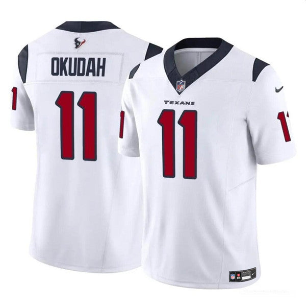 Jeff Okudah Houston Texans white FUSE jersey