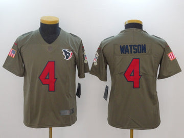 Deshaun Watson Houston Texans olive Salute To Service jersey