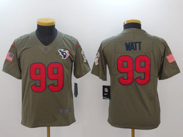JJ Watt Houston Texans olive Salute To Service jersey