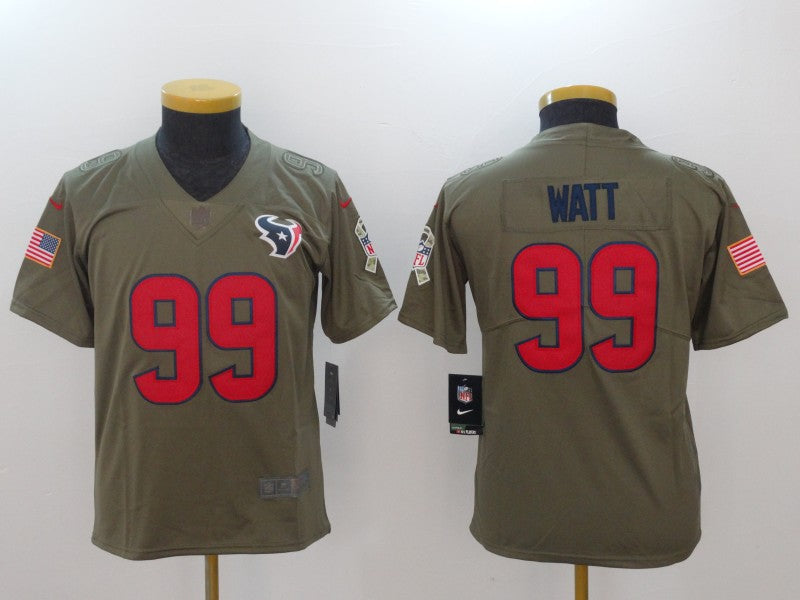JJ Watt Houston Texans olive Salute To Service jersey