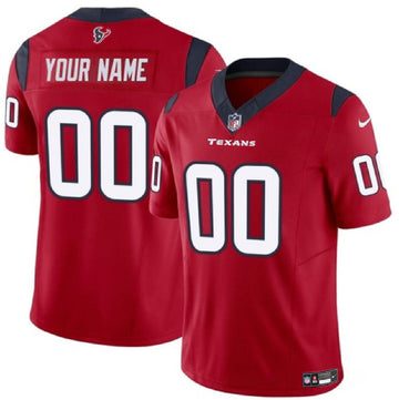 Custom Houston Texans red FUSE jersey