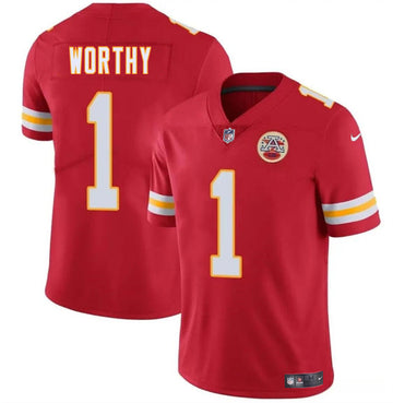 Xavier Worthy Kansas City Chiefs red jersey