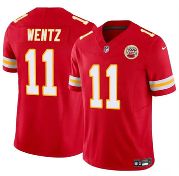 Carson Wentz Kansas City Chiefs red FUSE jersey
